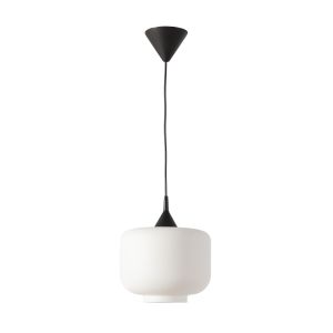 Lámpara techo vidrio soplado blanco mate