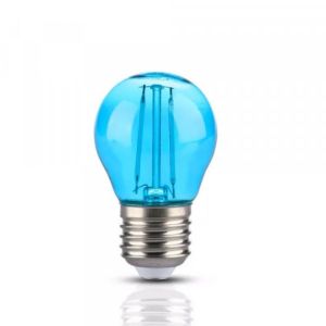 Bombilla LED E27 filamento 2w g45 azul - silamp