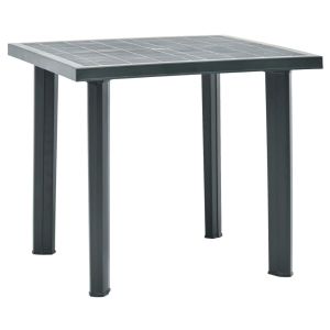vidaXL mesa de jardín de plástico verde 80x75x72 cm