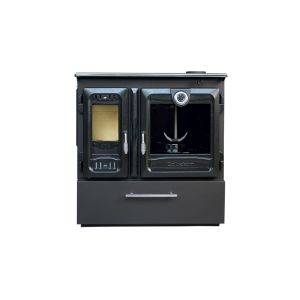 Estufa de leña independiente con horno -  3d box 216
