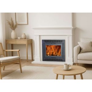 chimenea de leña insert Zeux 11 kw / troncos 60 cm / Triple combustion