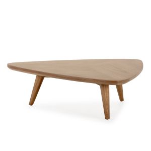 Mesa de centro 100x93x28 madera color marron miel