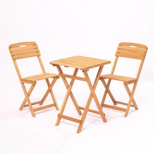 Wellhome set de mesa y sillas de jardín 60x72x60 cm