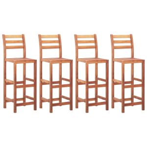 vidaXL sillas de cocina 4 unidades madera maciza de acacia