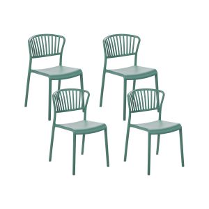 Conjunto de 4 sillas de jardín gela verde menta