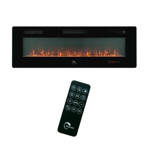 Chimenea eléctrica de pared decorativa Valtaia Plat Sannover 2000W / 152cm