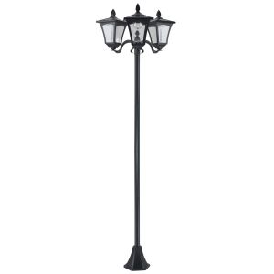 Farol de jardín 51.5x47x182.5 cm plástico, acero inoxidable Outsunny