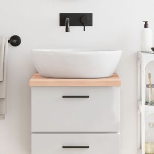 Encimera de baño madera maciza sin tratar 40x50x(2-4) cm eerf6615