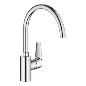 Grifo - grohe - bauedge - cromado - monomando - pico alto - ahorro de agua
