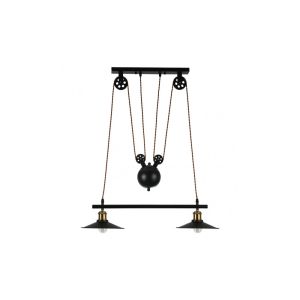 Triguero chandelier 2xe27 metal black