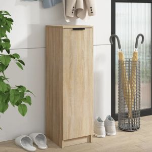 Mueble zapatero madera contrachapada roble sonoma 30x35x100 cm
