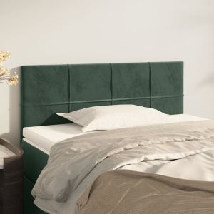 Cabecero de terciopelo verde oscuro 80x5x78/88 cm eso4563