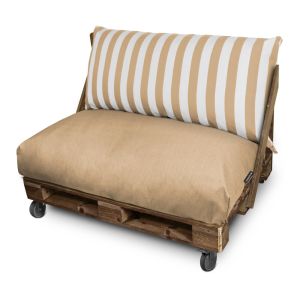 Cojín para palets toldotex beig asiento 80x80x20 (liso)