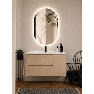 Mueble de baño con lavabo itaca sin espejo 80x45 cm estepa