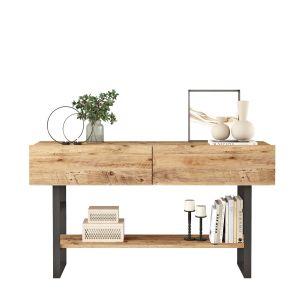 Consola de madera "ml23" - 138 x 43 x 75 cm - beige