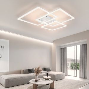 Nettlife plafon  de techo LED sala de estar Blanco 75 cm regulable plafon