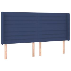 vidaXL cabecero con orejas de tela azul 183x16x118/128 cm