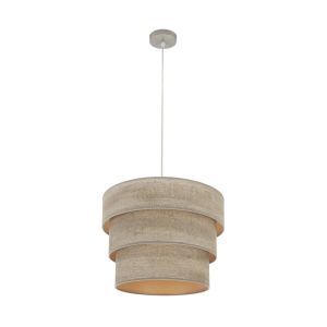 CoLGante triple smile 1xE27 niquel/madera gris regx40x40 cm
