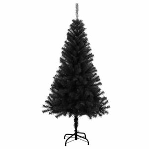 Árbol de navidad artificial con soporte PVC negro 150 cm es2649
