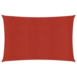 vidaXL toldo de vela rojo hdpe 160 g/m² 2,5x4,5 m