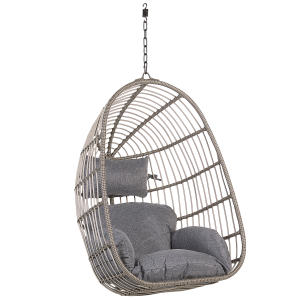 Sillón colgante casoli ratán sintético gris