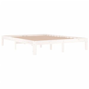 vidaXL estructura de cama doble sin colchón madera blanco 150x200 cm