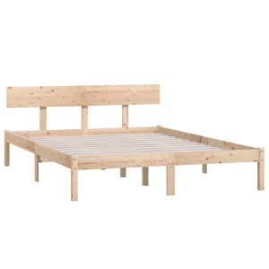vidaXL estructura de cama sin colchón madera maciza 120x200 cm