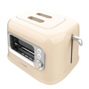Cecotec tostador vertical tostadora vertical retrovision beige