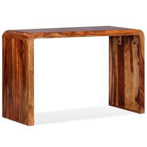 vidaXL aparador/escritorio de madera maciza de sheesham marrón