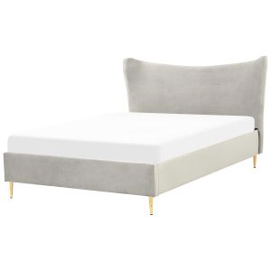 Cama terciopelo chaleix 140 x 200 cm gris claro