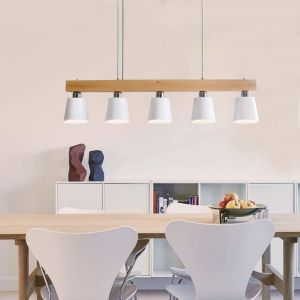 Nettlife lámpara colgar E27 blanco 100x24