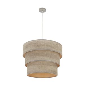 CoLGante triple smile 3xE27 niquel/madera gris regx50x50 cm