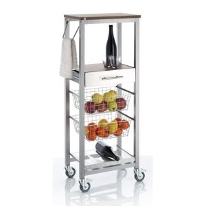 Carrinho de cozinha, carrinho de arrumação fiesta, faia-branco