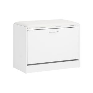 Sobuy banco zapatero con solapa blanco
