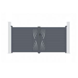 Cancela automática batiente veleta 3m a.160cm + motor brazo b500