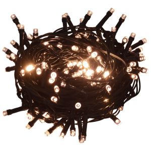 Tira de luces con 1000 LEDs 100 m 8 efectos de luz ip44 blanco cálido