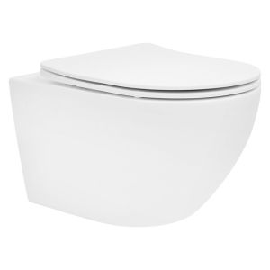 Inodoro suspendido de pared sin descarga diseño cerámica blanco mate wc