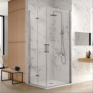 Mampara angular nardi anclage puerta plegable 90 cm derecha