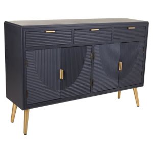 Aparador de madera gris oscuro 121.5x34x81.5