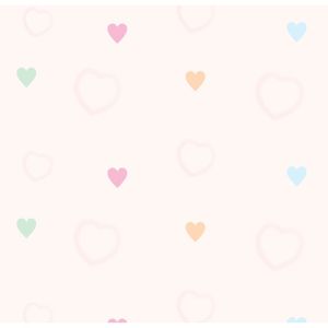 Papel pintado infantil de corazones 60cm por 250cm