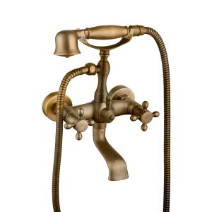 Grifo monobloc de bañera serie clasica en antique