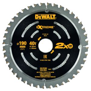 Dewalt dt4394-qz - hoja de sierra circular para suelos compuestos 190mm