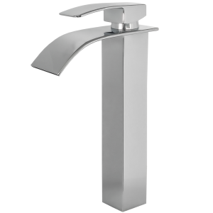 Valaz grifo de lavabo alto para pica monomando cascada cromado