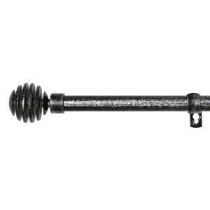 Barra de forja extensible y decorativa (negro+gris, 120-210cm bola rota)