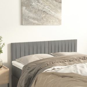 Cabeceros 2 unidades terciopelo gris claro 72x5x78/88 cm eso6151