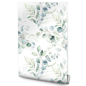 Papel Pintado Para El Dormitorio Hojas De Eucalipto 53cm x 10m