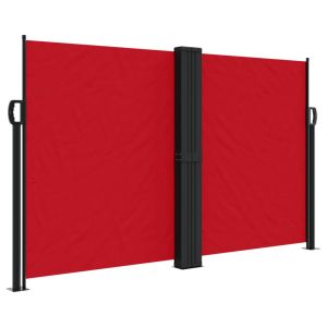 vidaXL toldo lateral retráctil rojo 140x600 cm