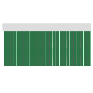 Cortina para puertas de PVC surca verde opaco / 120 x 220