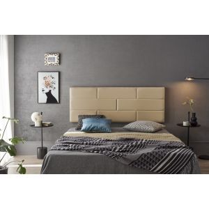 Cabecero 105 muro ladrillos de polipiel 112x57x5cm camel
