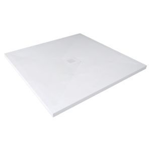 Plato de ducha nola 3 - puede cortarse - 100x100x3cm - resina - blanco
